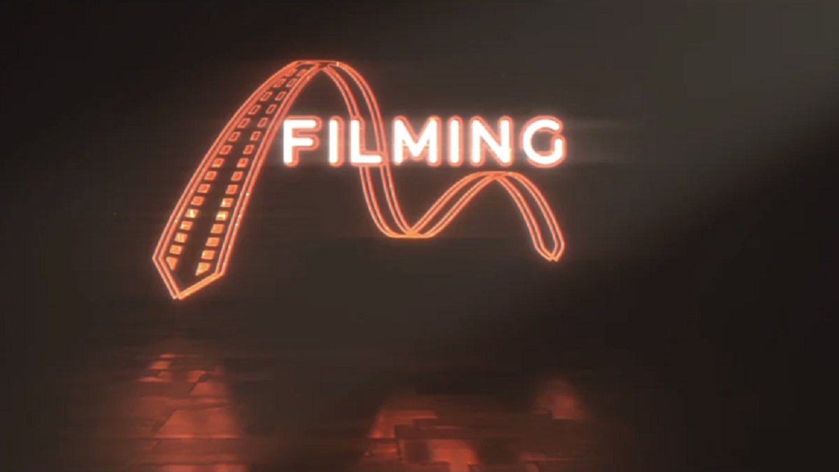 Filming logo neon